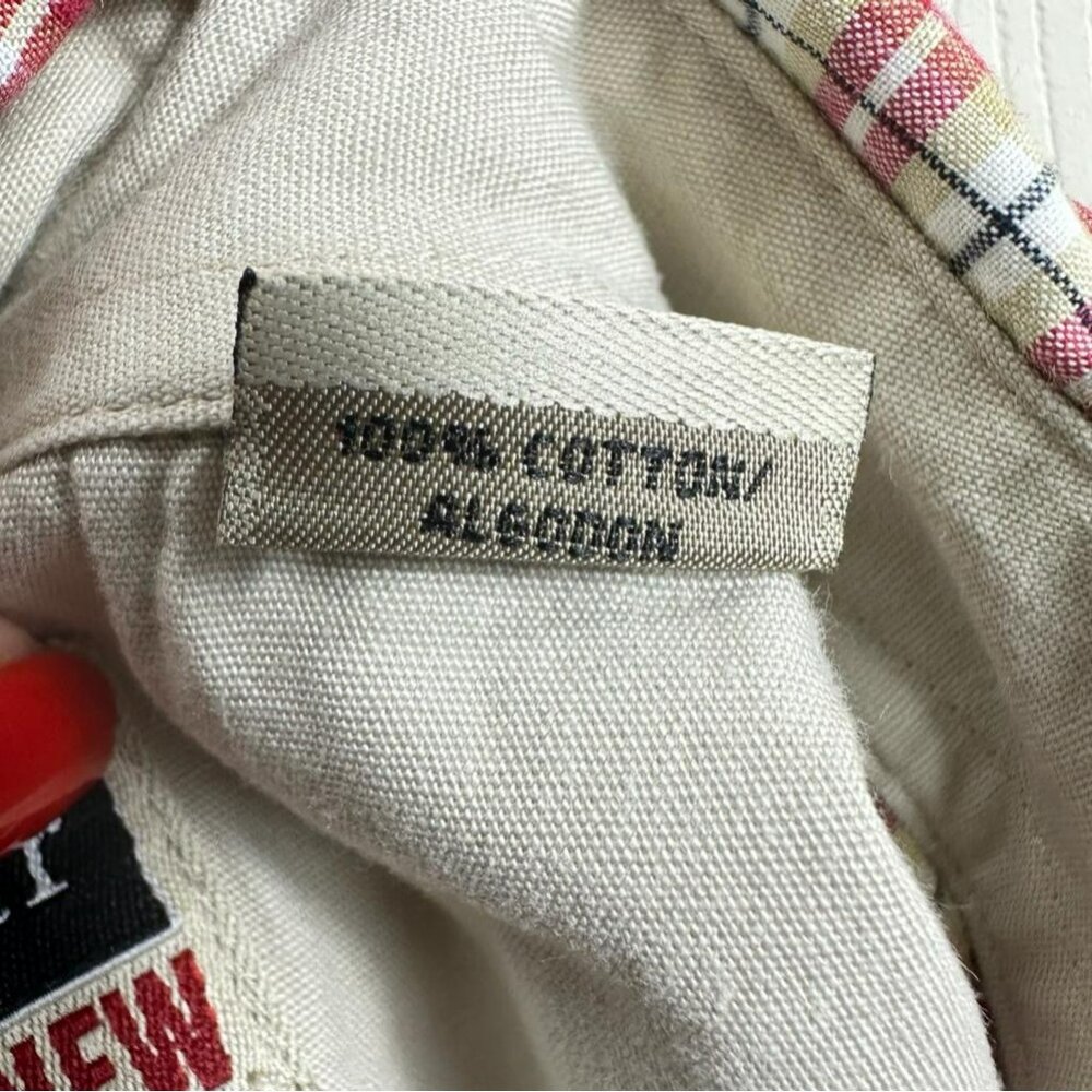 Haggar Forever Casual Camp Shirt Men's Red Check Short Sleeve Button Down Size L - Picture 8 of 9